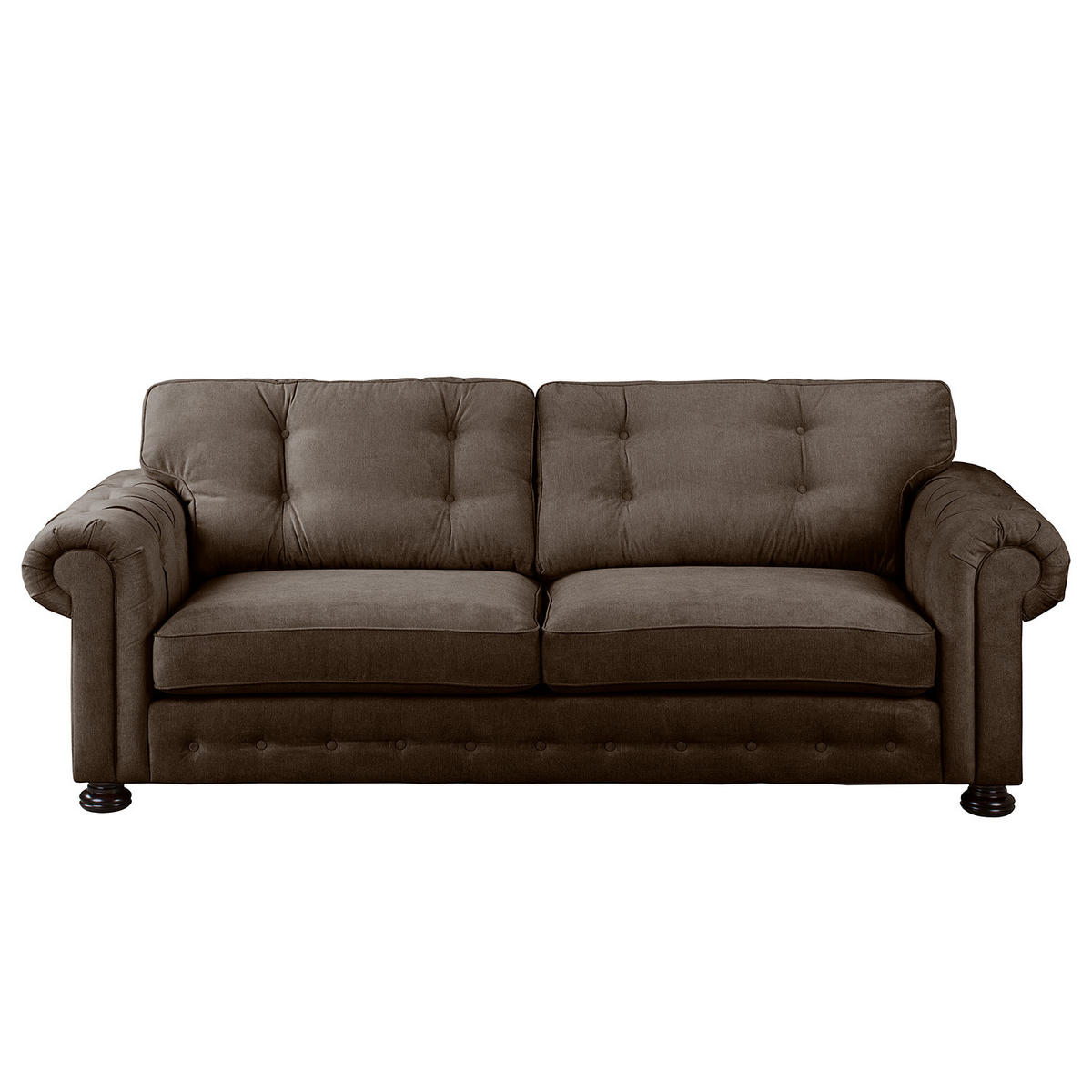 POLSTERGARNITUR (3-2-1) - Microfaser - Braun, Textil (1/1/1cm) - home24