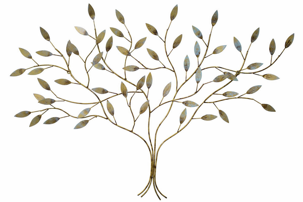 WANDDEKO Gold 103/71 cm - Goldfarben, Metall (1/71/5cm) - KUNSTLOFT