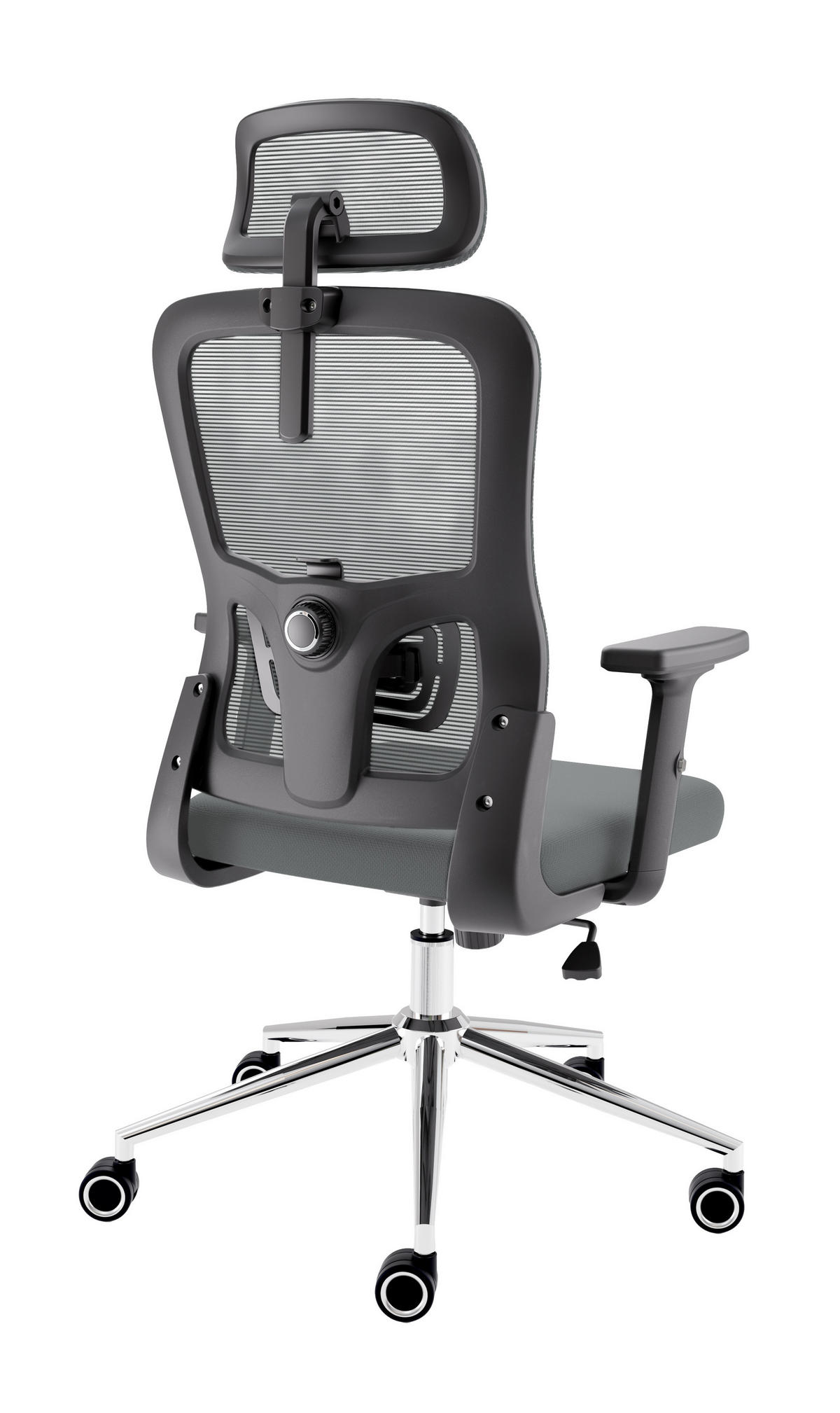 BÜROSTUHL BrightSeat Anthrazit - Anthrazit/Silberfarben, Kunststoff/Textil (70/142/70cm) - Clouvou
