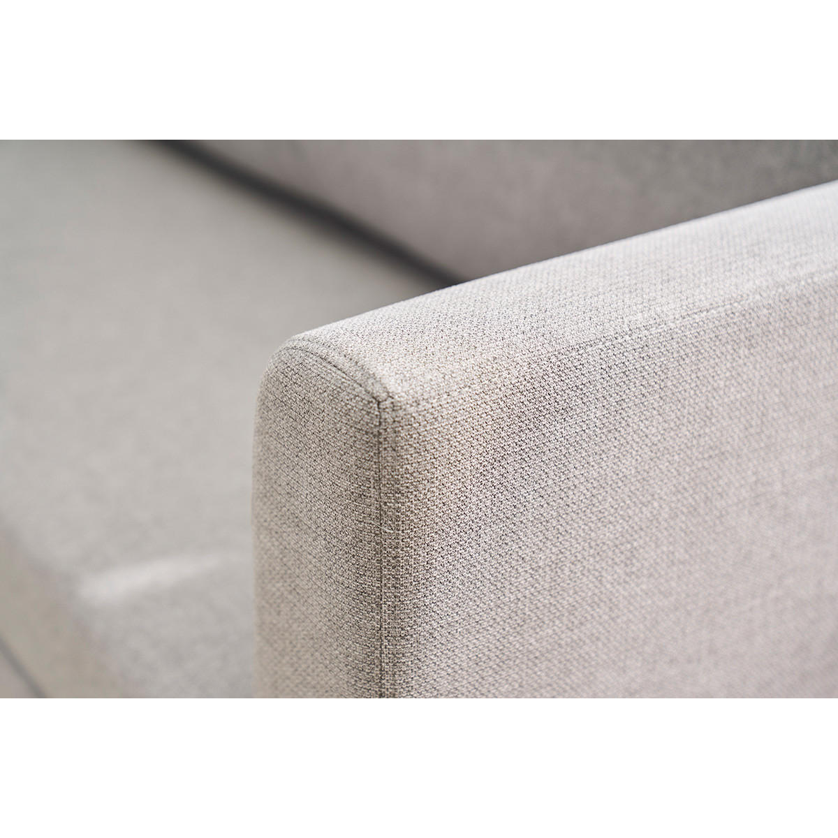 SCHLAFSOFA 2-Sitzer Hellgrauer Stoff LEON - Hellgrau, Textil (71/78/147cm) - Miliboo