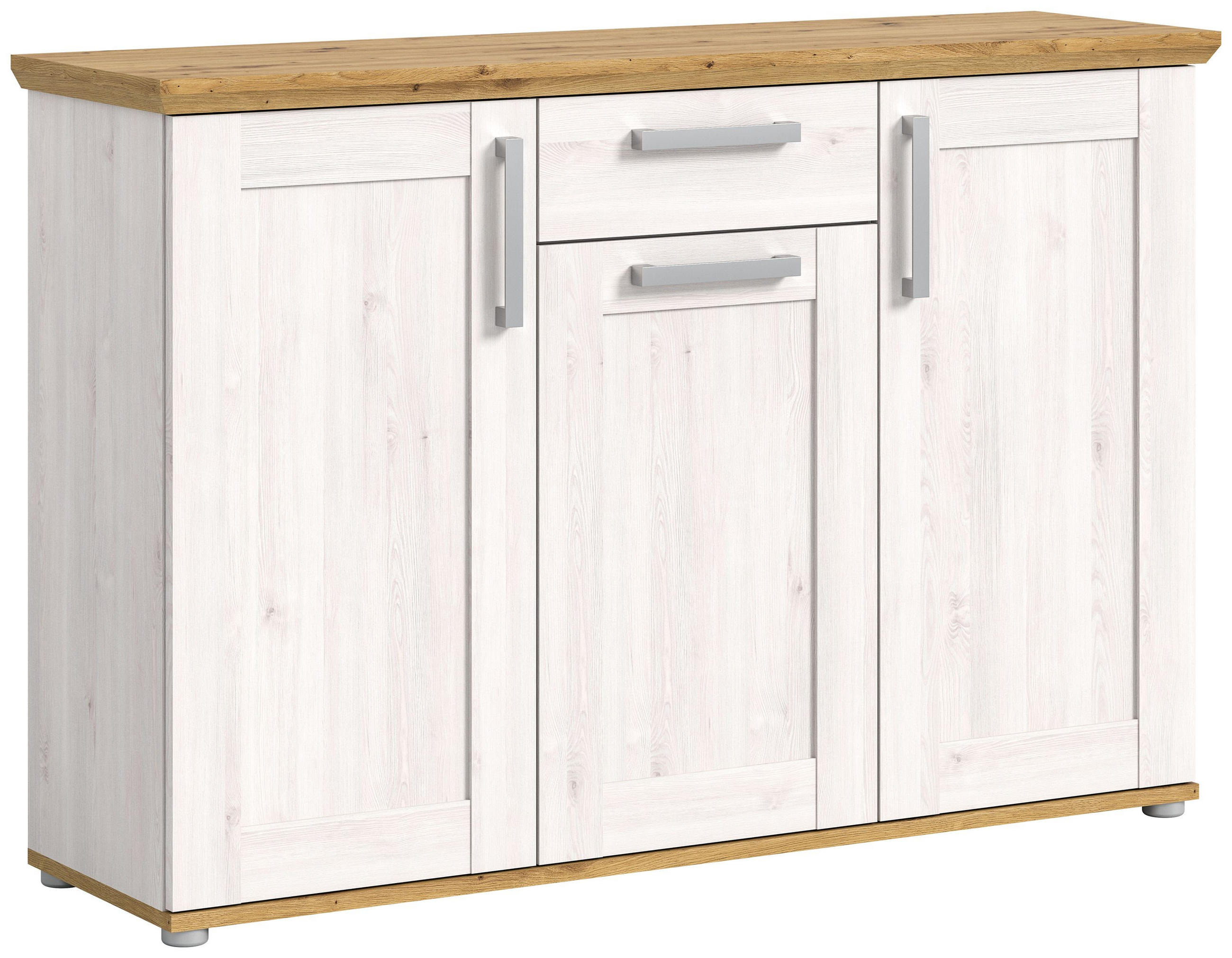 KOMMODE Verona in Sibiu Lärche Nachbildung und Artisan Eiche Nachbildung B/H/T: 137x92x39 cm - Lärchefarben, Holzwerkstoff (133/88/37cm) - Homes & Jones