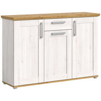 KOMMODE Verona in Sibiu Lärche Nachbildung und Artisan Eiche Nachbildung B/H/T: 137x92x39 cm - Lärchefarben, Holzwerkstoff (133/88/37cm) - Homes & Jones