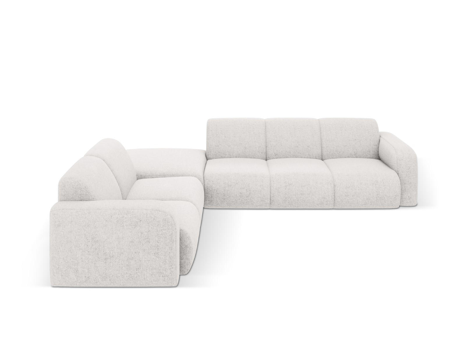 ECKSOFA links Molino aus Chenille-Stoff hellgrau 6 Sitzplätze - Hellgrau, Textil (250/315cm) - Micadoni