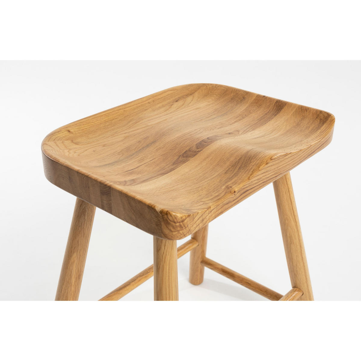 FUSSHOCKER Vander Fußhocker/ Zitshocker Natural - Naturfarben, Holz (43/46/33cm) - Housecraft Living