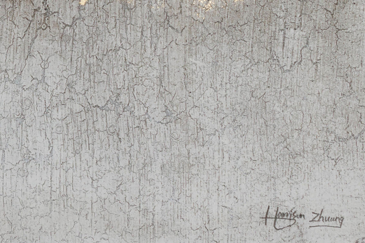 ACRYLBILD HANDGEMALT 150/50 cm - Grau, Holz/Textil (2.4/50cm) - KUNSTLOFT
