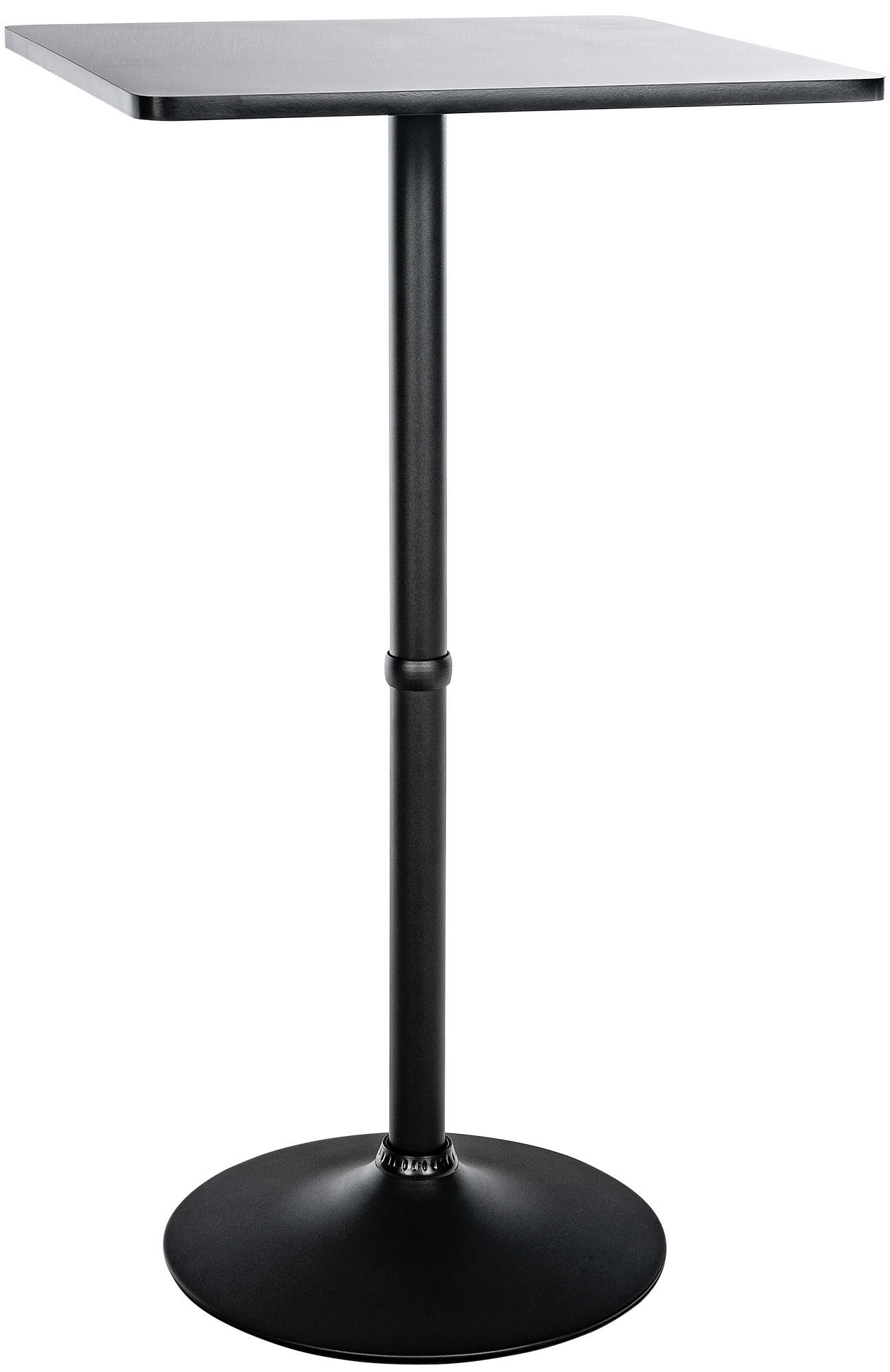 STEHTISCH eckig 60/60/108 cm Holz schwarz/schwarz - Schwarz, Holz/Metall (60/60/108cm) - CLP