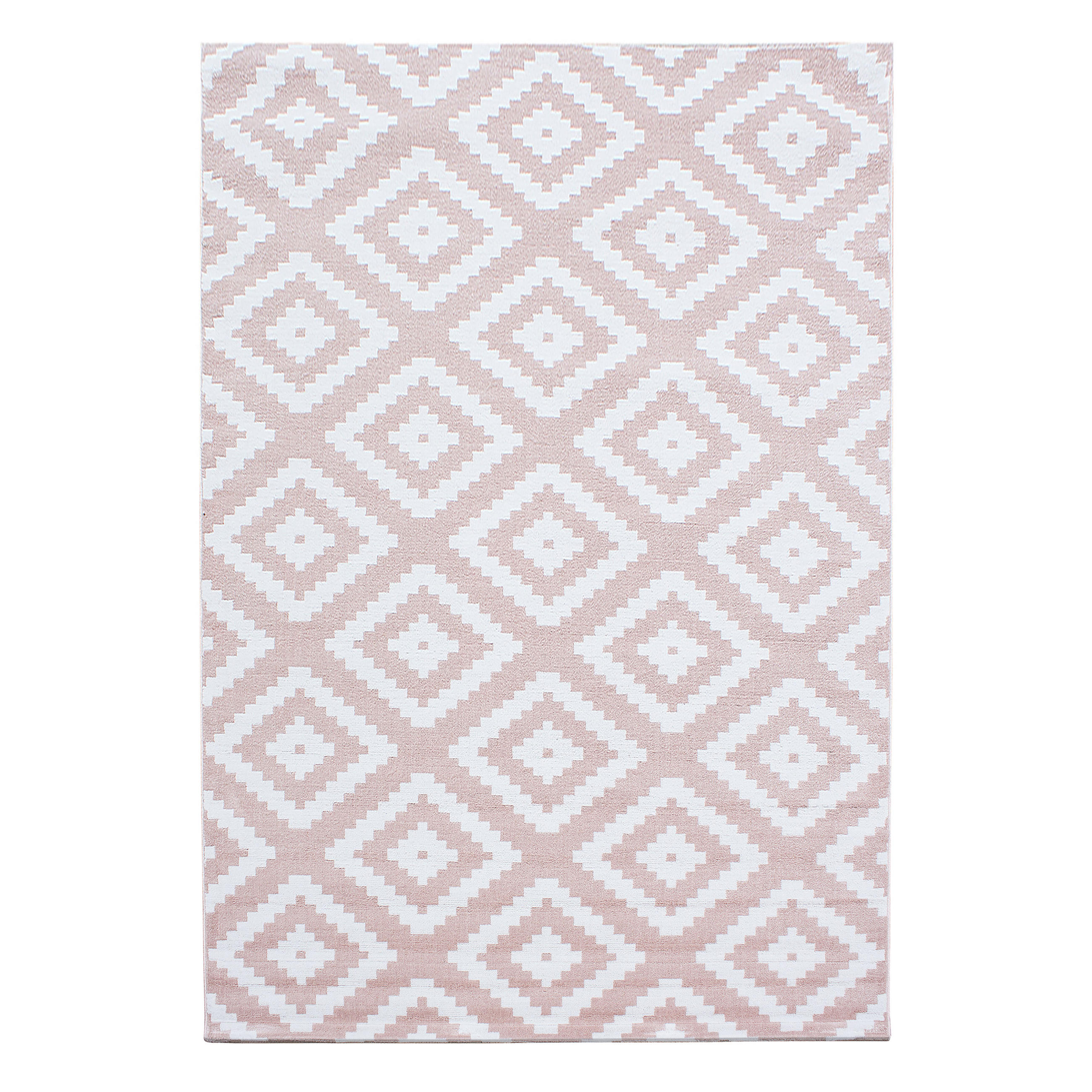 TEPPICH Flur Geometrisch Pflegeleicht Waschbar Wohnzimmer OEKO-TEX Pink 200x290 cm Gekettelt – INN - Rosa, Textil (200/290cm) - KADIMA DESIGN