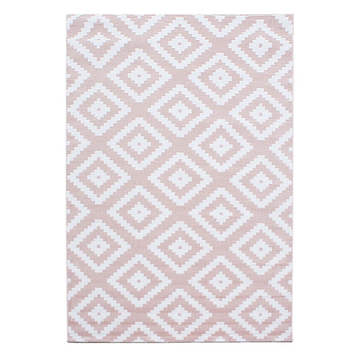 TEPPICH Wohnzimmer Geometrisch Pflegeleicht Waschbar OEKO-TEX Pink 280x370 cm Gekettelt Flur – INN - Rosa, Textil (280/370cm) - KADIMA DESIGN