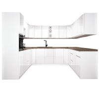 WINKELKÜCHE 320 cm x 200 x 320 cm - Aspen KA19-M320 - in Weiß/Hochglanz - Weiß Hochglanz, Holz (860/212/58cm)