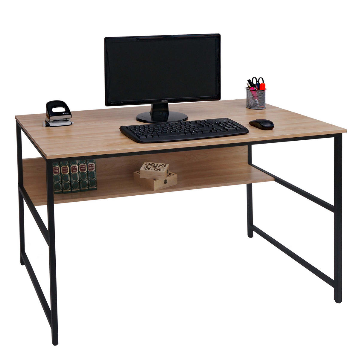 SCHREIBTISCH rechteckig Braun - Braun, Metall (60/120/78cm) - MCW