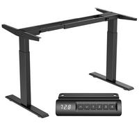 TISCHGESTELL Höhenverstellbares 72/120 cm Schwarz aus Stahl mit 2 Motoren - Schwarz, Metall (150/60/100cm) - OKWISH