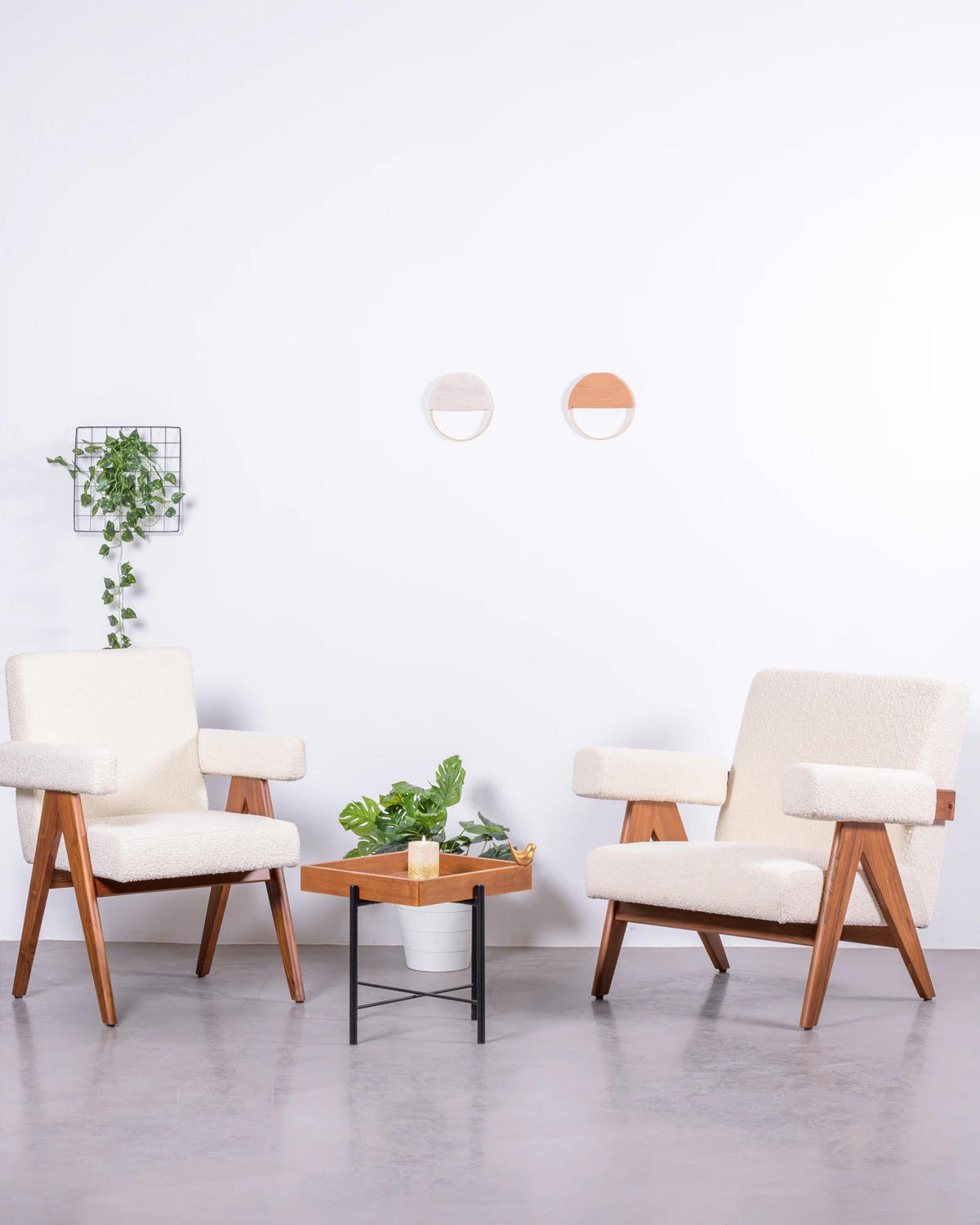 SESSEL Boucle Weiß - Weiß, Textil (60/87/64cm) - Nest Dream