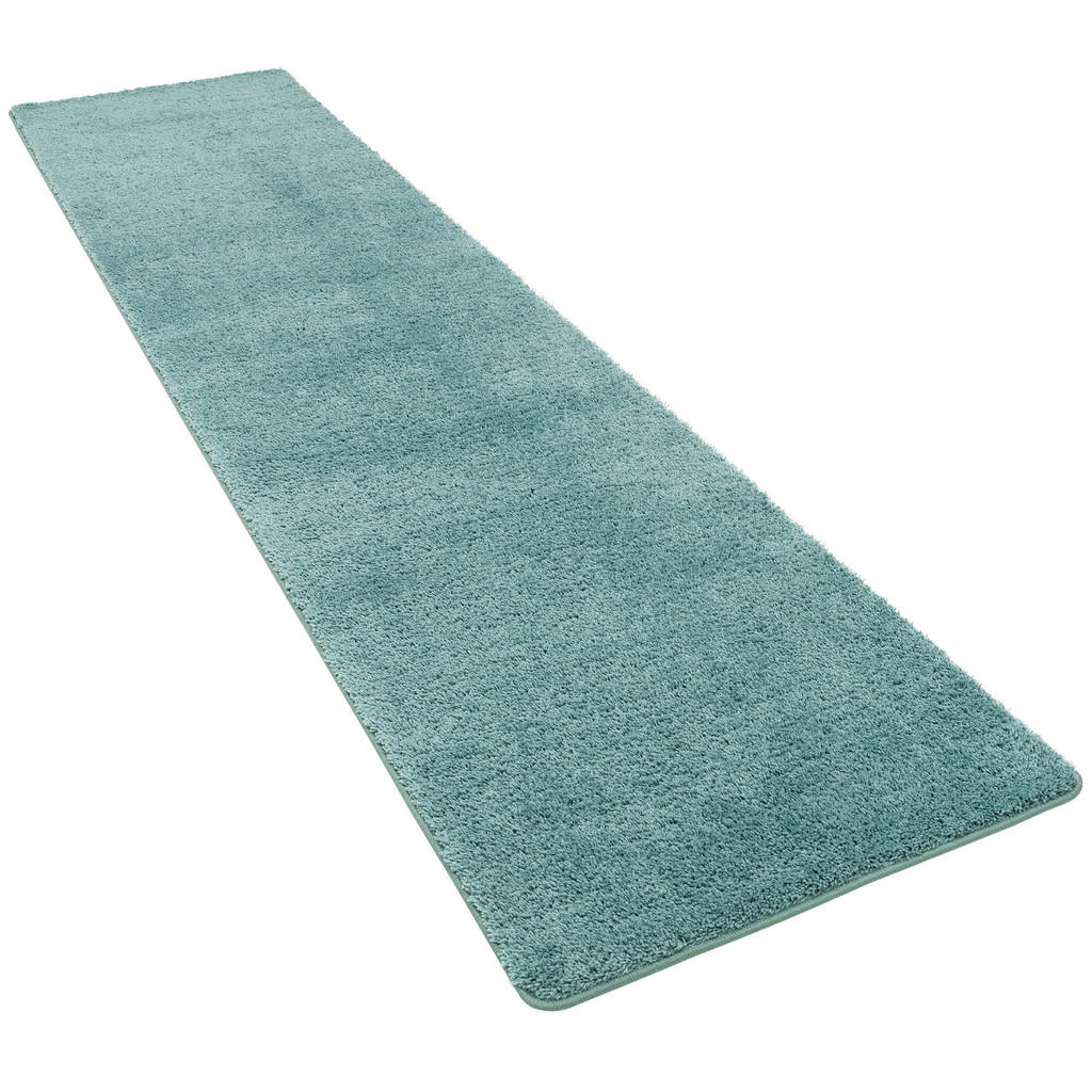 Thumbnail - Snapstyle Hochflor, Mintgrün, Textil, 100x400 cm, Teppiche & Böden, Teppiche, Teppichläufer