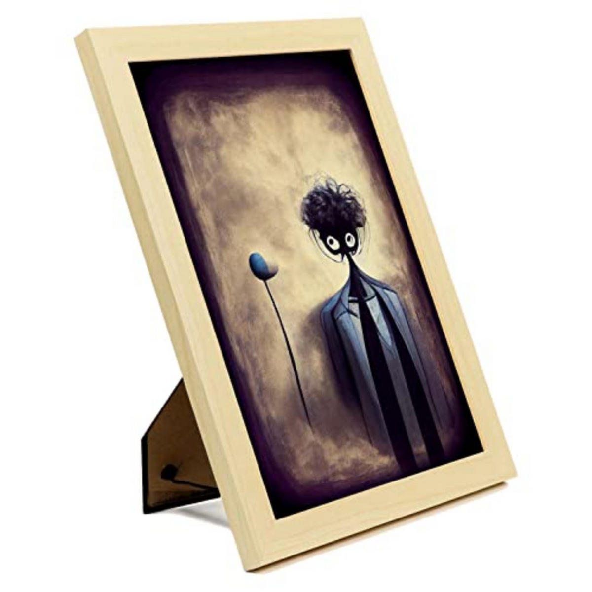 POSTER Psychologe Im T. Burton A4 Rahmen Aus Hellem Holz - Beige, Papier (29.7/5/21cm) - Nacnic