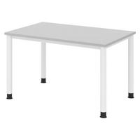 SCHREIBTISCH Serie-H 80/120/74 cm in Grau/Weiß - Weiß/Grau, Holzwerkstoff (80/120/74cm) - bümö