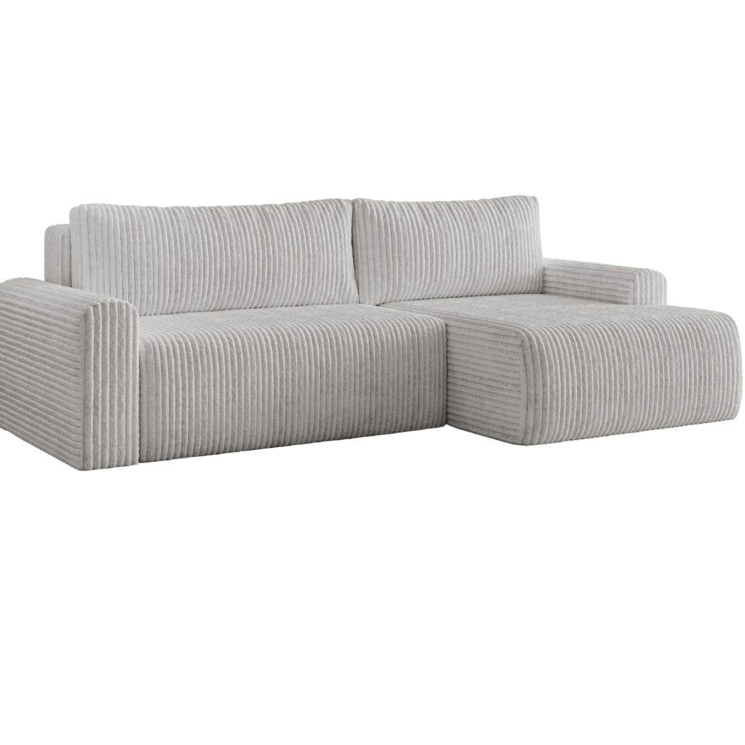 Dekori_Interiors Ecksofa Grau 270x142 cm