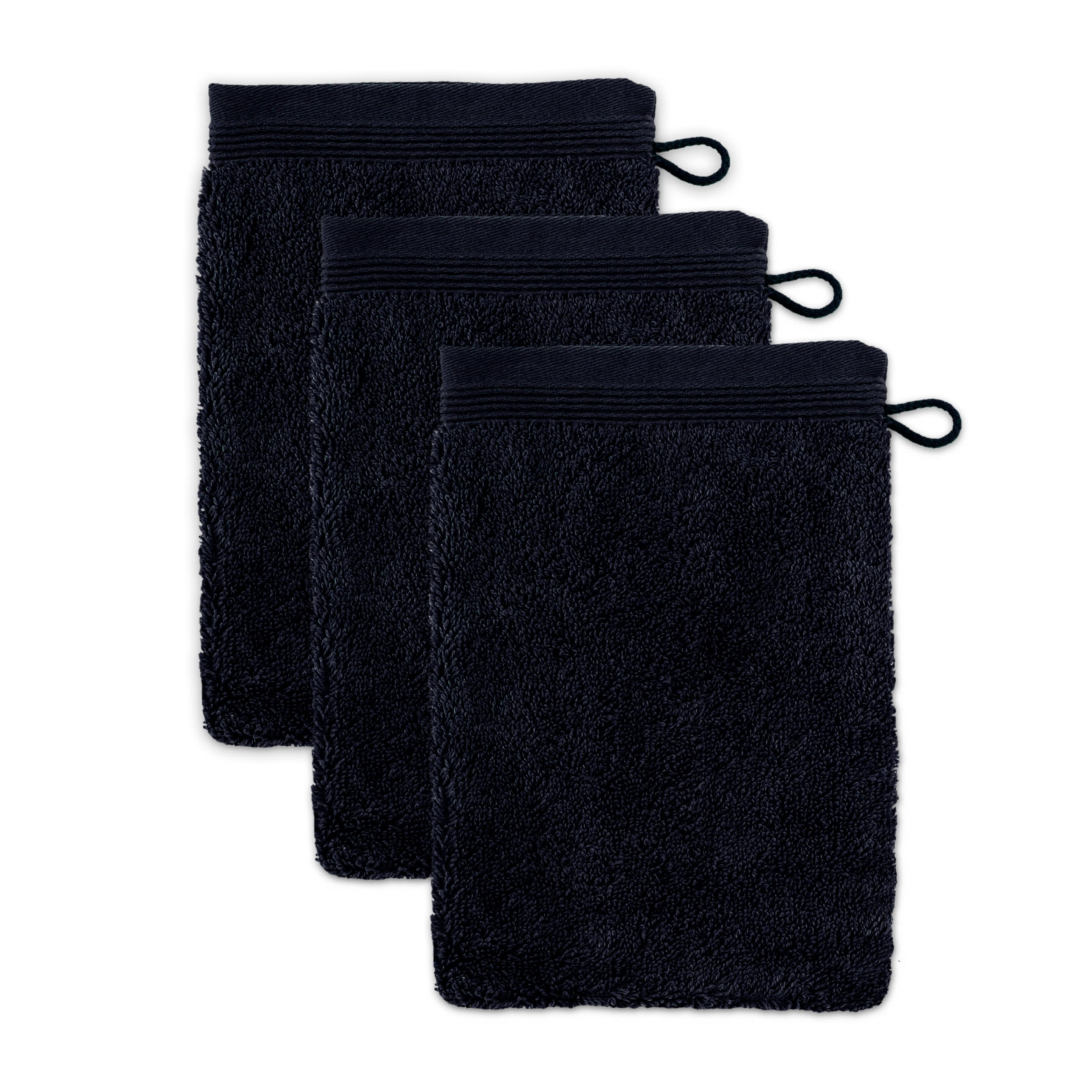 WASCHHANDSCHUH SUPERWUSCHEL 3ER PACK - Schwarz, Textil (15/20cm) - MÖVE