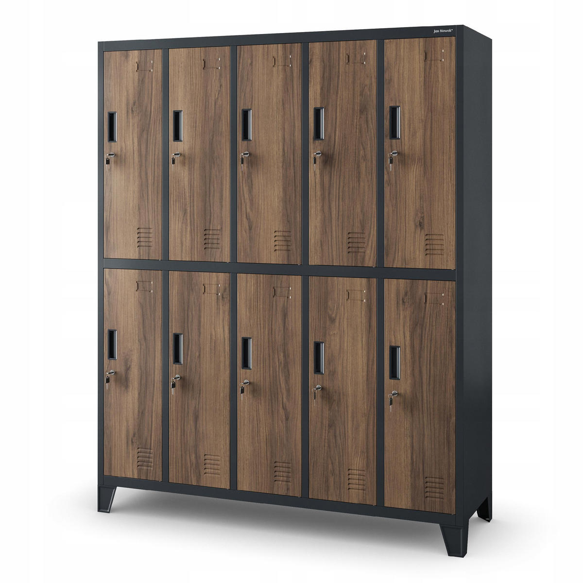 SCHLIESSFACHSCHRANK Bartek - Braun, Metall (136/172/45cm) - Jan Nowak