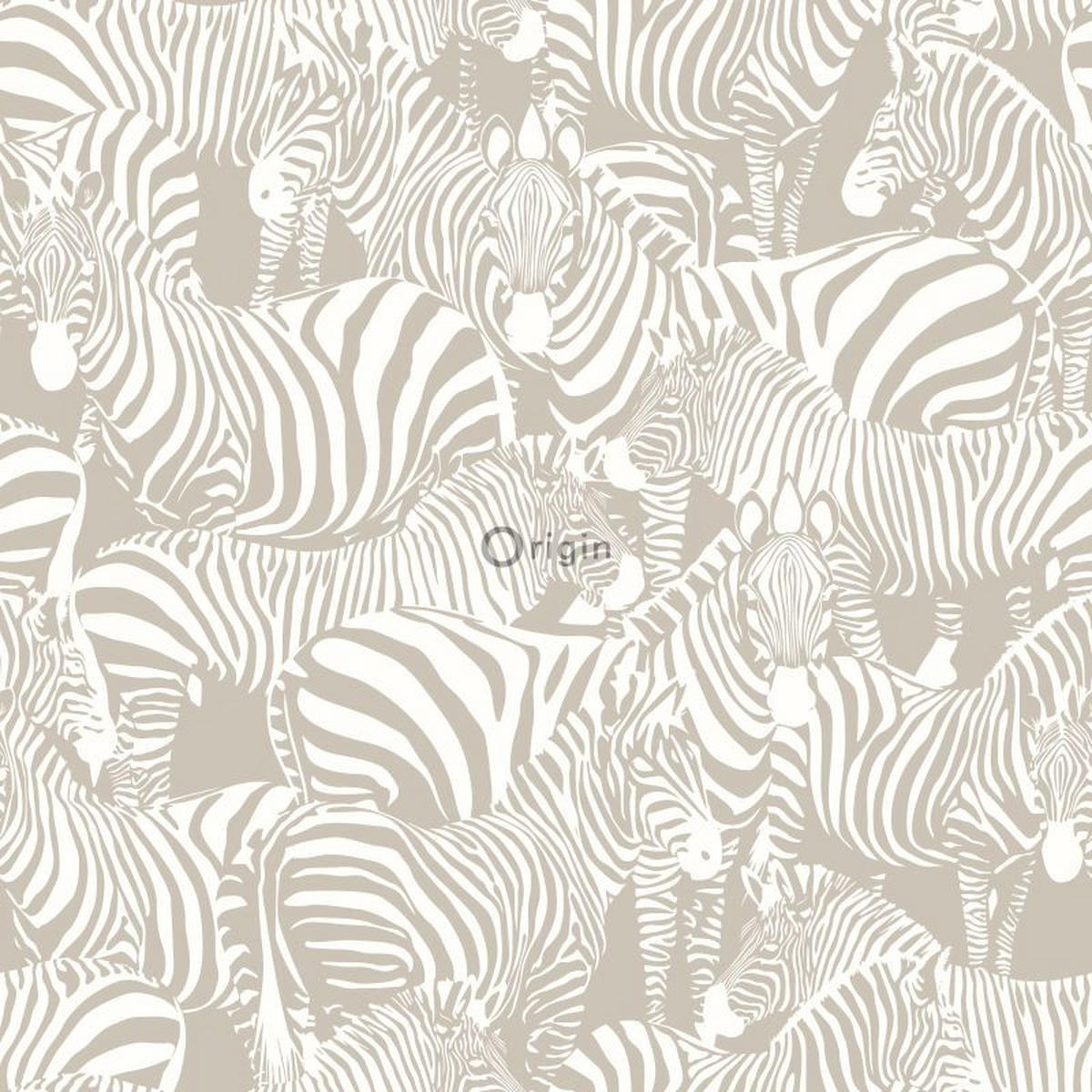 TAPETE Zebras 53 cm x 10.05 m - Grau, Papier (53/1000cm) - Origin Wallcoverings