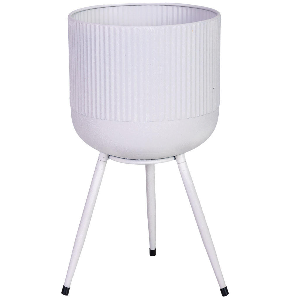 PFLANZENSTÄNDER aus Metall, weiß, 26x48cm - Weiß, Metall (48cm) - Wanderlust