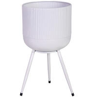 PFLANZENSTÄNDER aus Metall, weiß, 26x48cm - Weiß, Metall (48cm) - Wanderlust