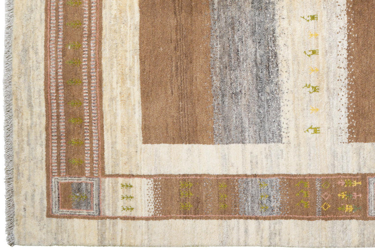 TEPPICH Rizbaf Braun 240/174 cm Schurwolle - Braun, Textil (174/240cm) - Looma