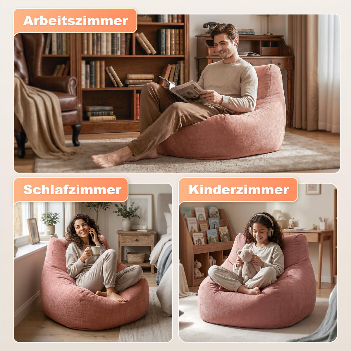 EINZELSOFA 4361 - Rot, Textil (90/38/92cm) - Vercart
