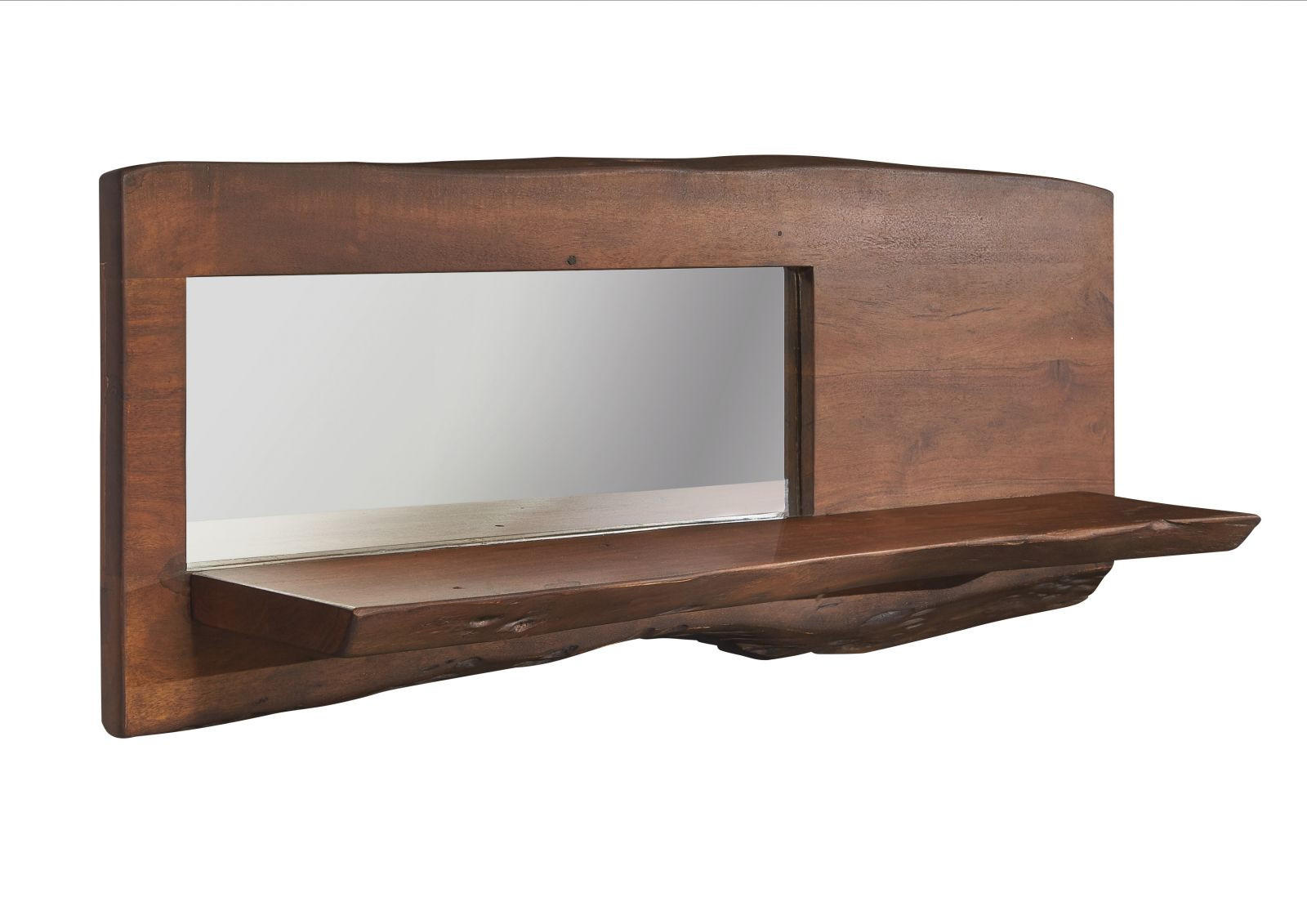 Massivmoebel24 Wandregal Braun 121x38x22 cm