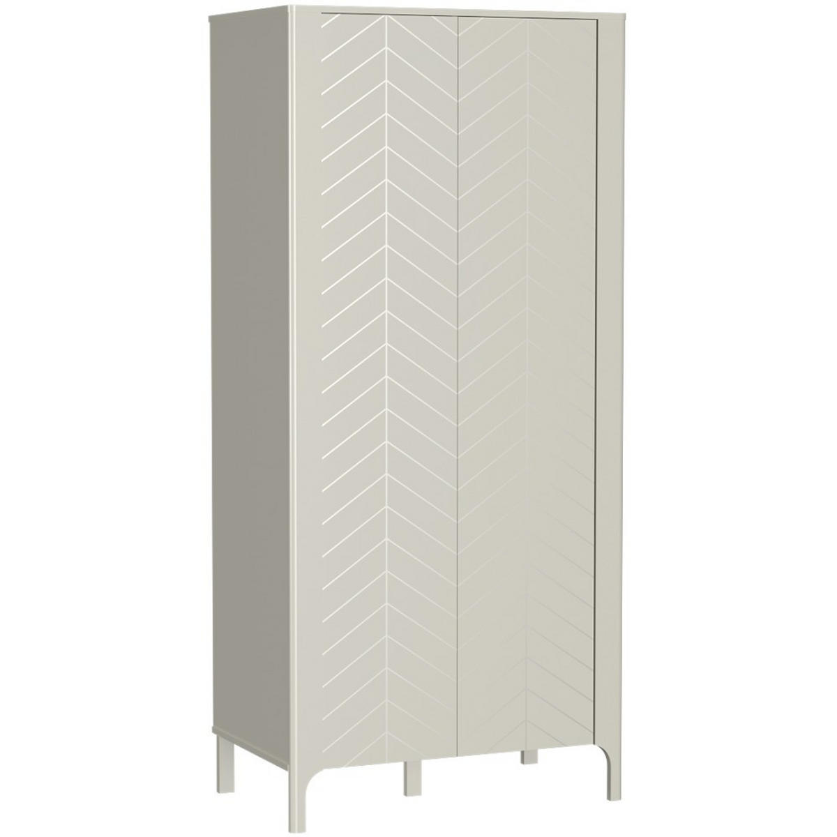 DREHTÜRENSCHRANK Lume mit Kleiderstange und Einlegeböden, kaschmir - Schwarz, Holzwerkstoff (90/197/54.5cm) - Beautysofa