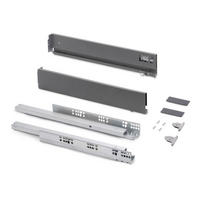 AUSSENSCHUBLADE Vertex mit 3D-Regelung, Höhe 83mm, 40Kg, Tiefe 450mm, Stahl, Anthrazitgrau - Anthrazit, Metall (1.2/9/45cm) - EMUCA