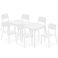 GARTENMÖBEL-SET GALIO, 8-tlg - Weiß, Kunststoff - KONSIMO®