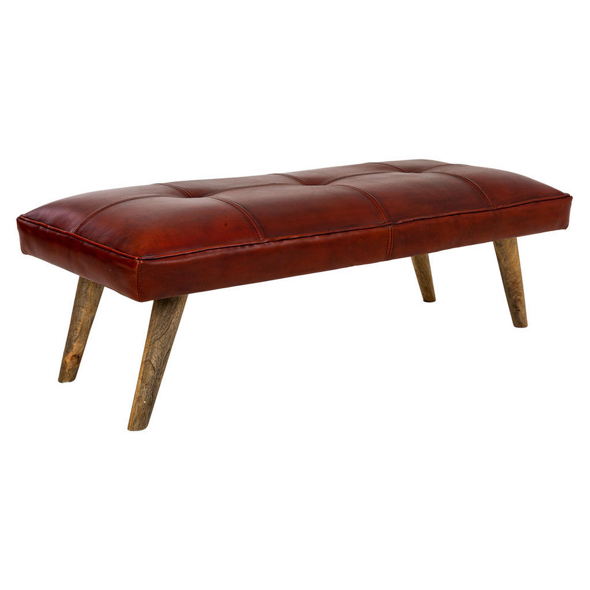 BANK aus Holz 115x53x38 cm - Braun, Fell (115/38/53cm) - Wanderlust