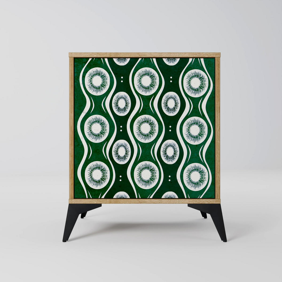 SIDEBOARD GREEN EYES, Eichefarben, 57,5x42x57,5 cm, Ohne Füße - Eichefarben/Multicolor, Holzwerkstoff (57.5/57.5/42cm) - SpaceRebels
