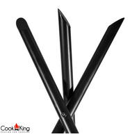 PREMIUM Schwenkgrill „TIPI“ 210 cm - Grillrost aus Rohlstahl 70 cm - Schwarz, Metall (100/210/100cm) - Cook King