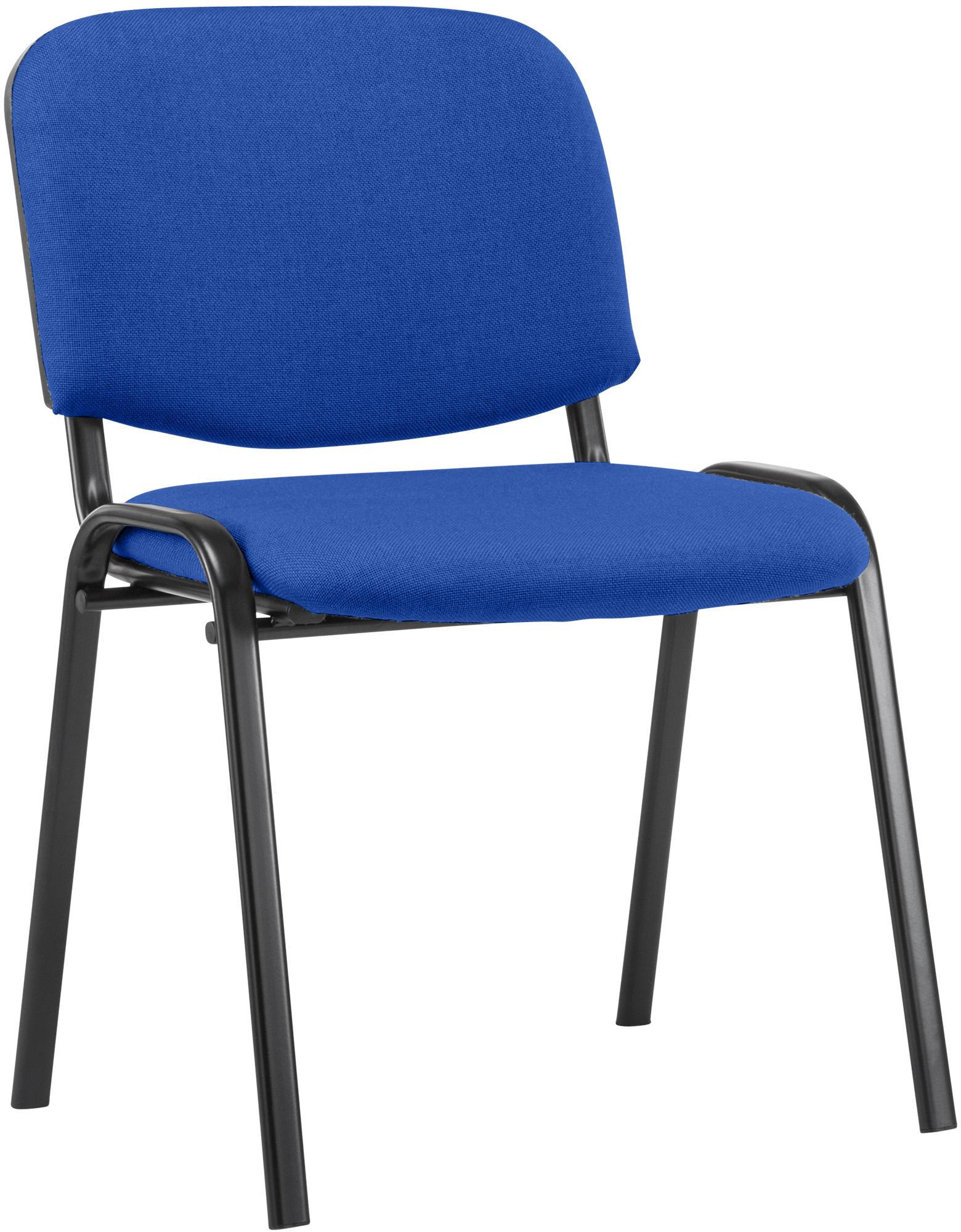 BESUCHERSTUHL Stoff blau - Blau, Textil/Metall (53/83/53cm) - CLP