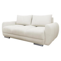 SOFA Logo 2 - Silberfarben/Creme, Holz/Kunststoff (186/89/97cm) - MIRJAN24