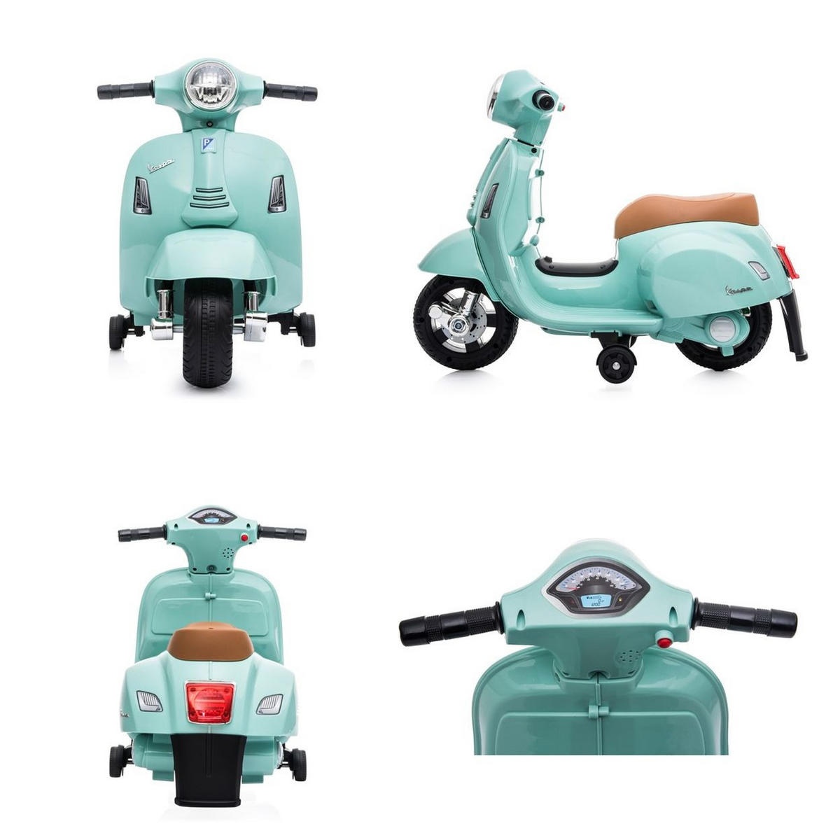 ELEKTROMOTORRAD Vespa grün GTS Super Sport, Roller, Frontleuchten, Hupe - Grün, Kunststoff (66/38/52cm) - Moni