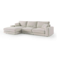 ECKSOFA Harvesty Creme - Creme, Textil (332/92/169cm) - Pillovely