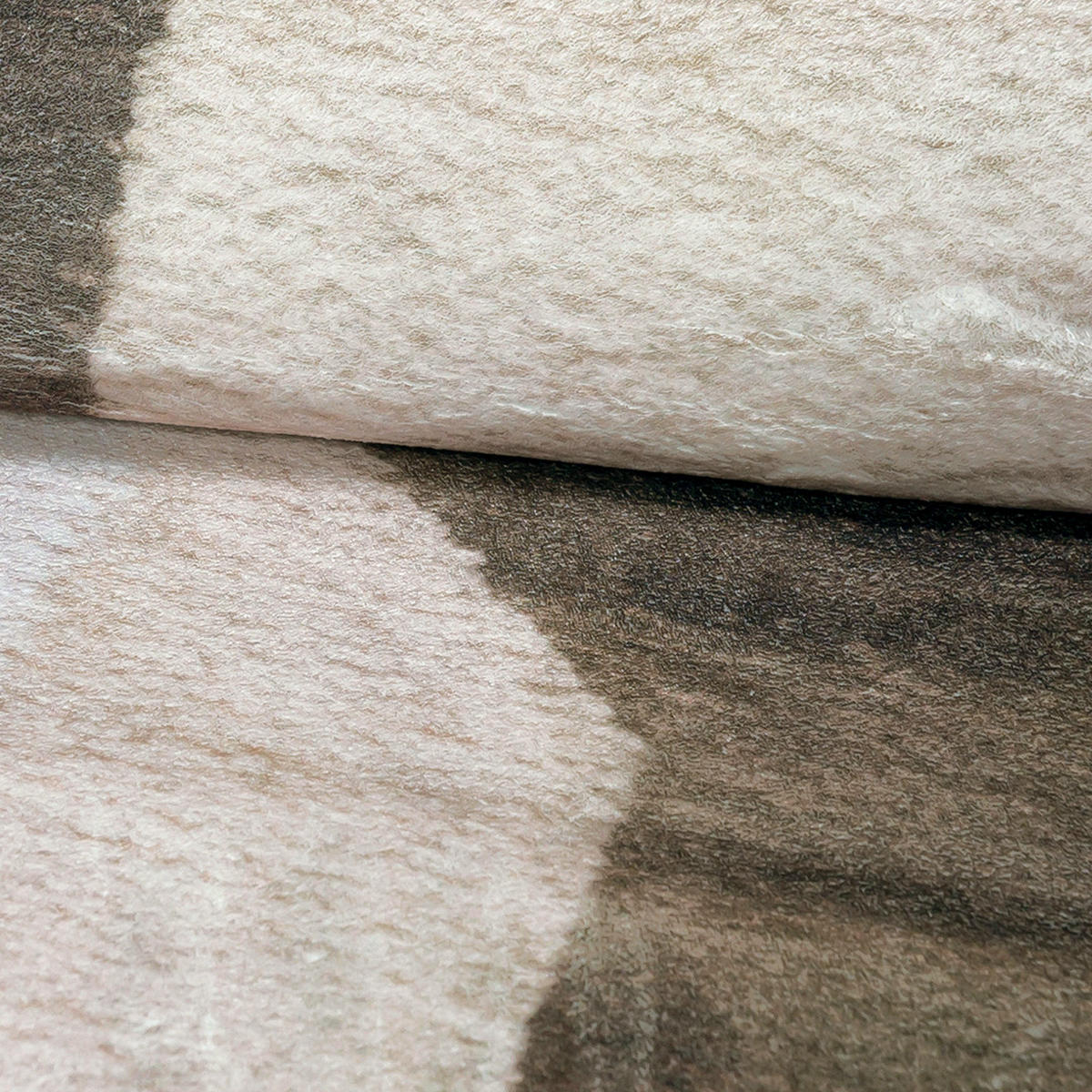 TEPPICH Lonato Valo Mazovia Unregelmäßige Form 120x160cm Beige Weiß Geometrisch Kurzflor - Weiß, Textil (120/160cm) - Mazovia