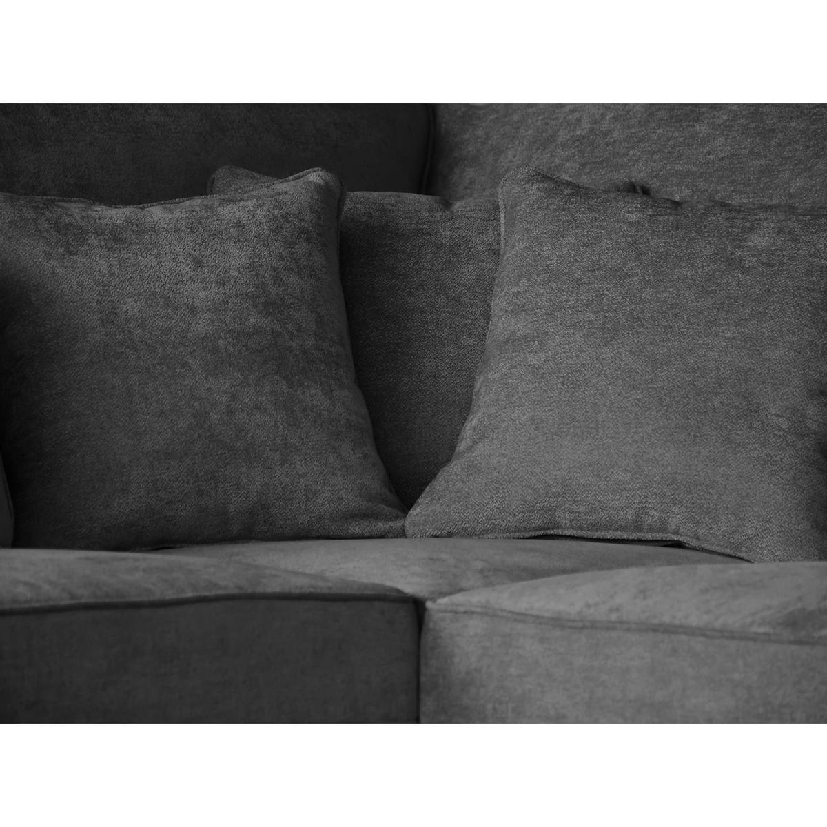 ECKSOFA Parma ohne Schlaffunktion grau rechts - Schwarz/Grau, Textil (314/224cm) - Beautysofa