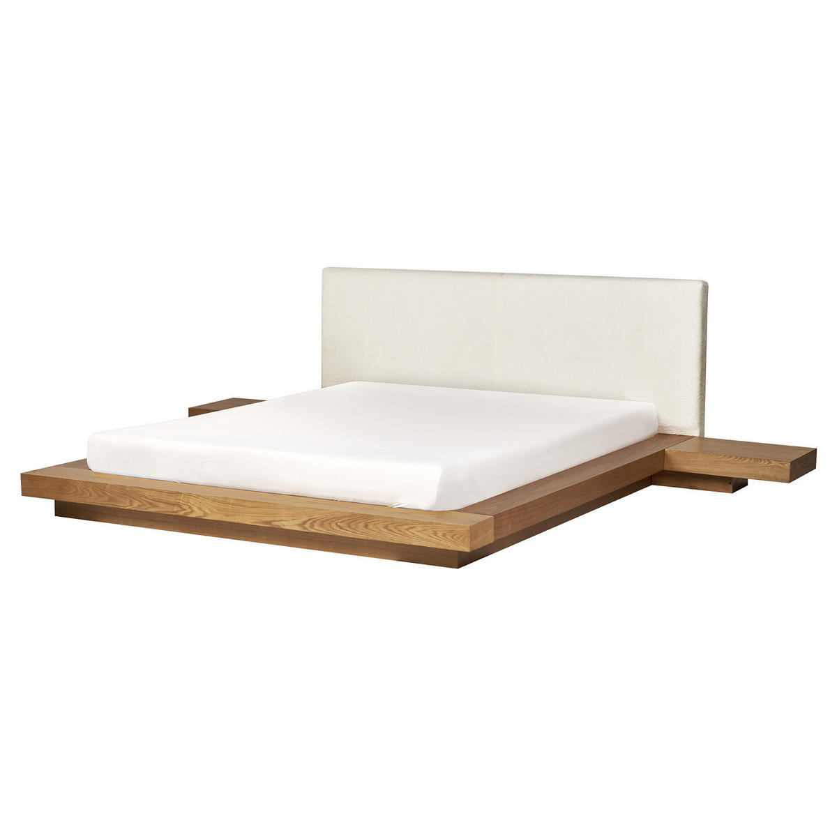 POSTEL s roštem 160/200 cm MDF deska Světle hnědá Zen - světle hnědá, dřevo (160/200cm) - Beliani