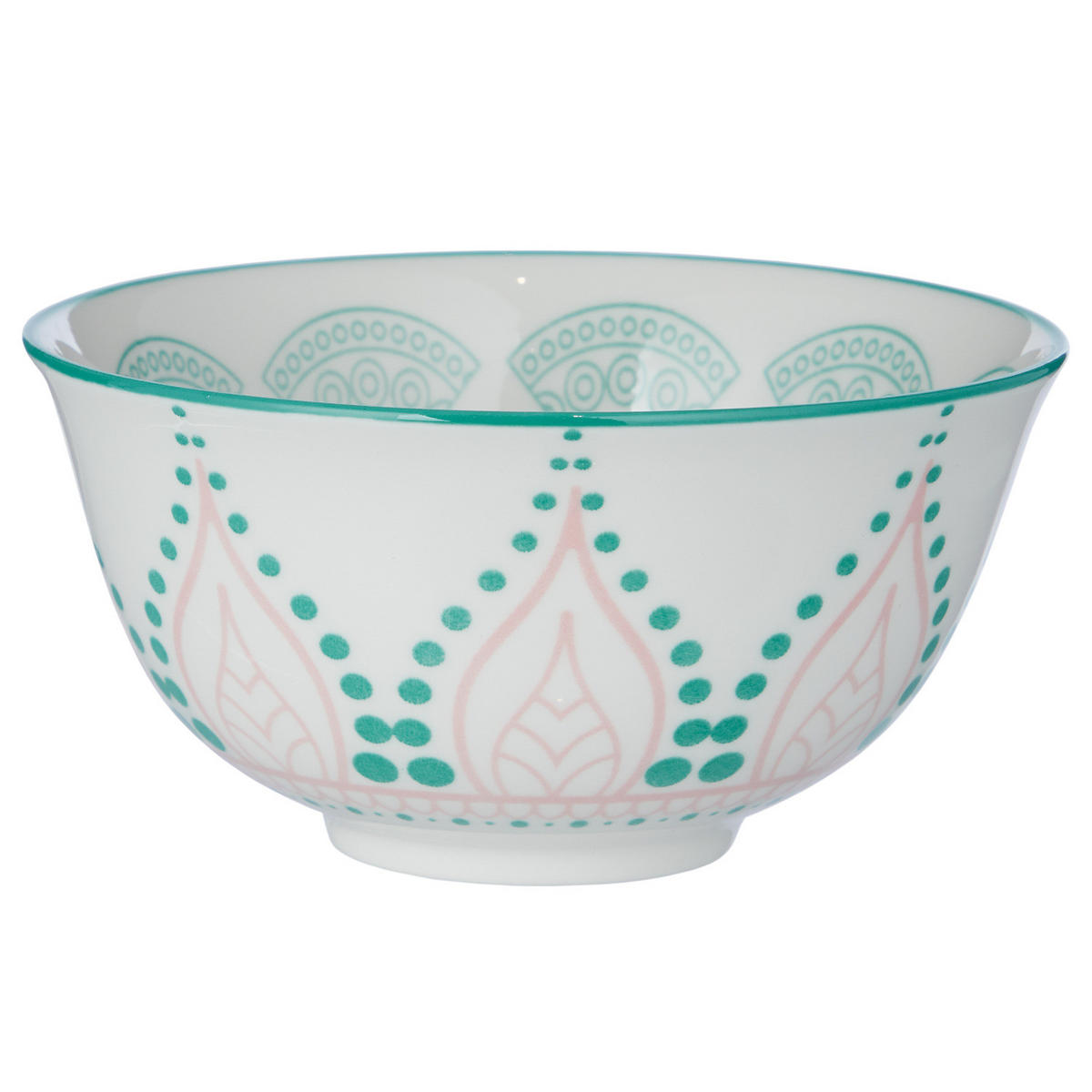 SCHALE (6er Set) Ornaments - Pink/Grün, Keramik (11/11/5cm) - Butlers