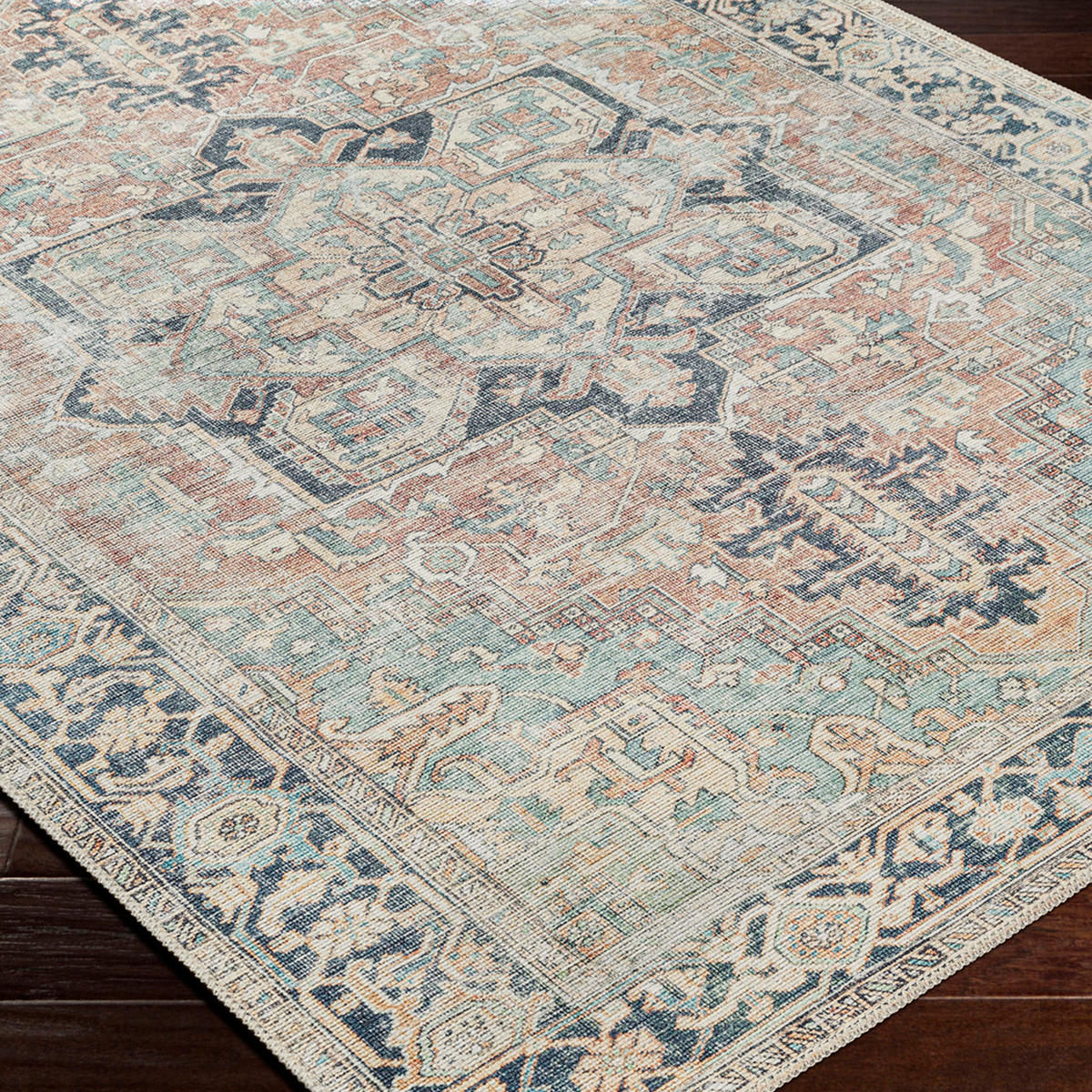TEPPICH Maschinenwaschbar 200/275 cm Mehrfarbig - Grün, Textil (200/275cm)