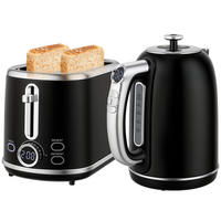 WASSERKOCHER-TOASTER-SET DE-17464 Schwarz - Schwarz, Metall (15.9/24.8/23.2cm) - ComfortXL