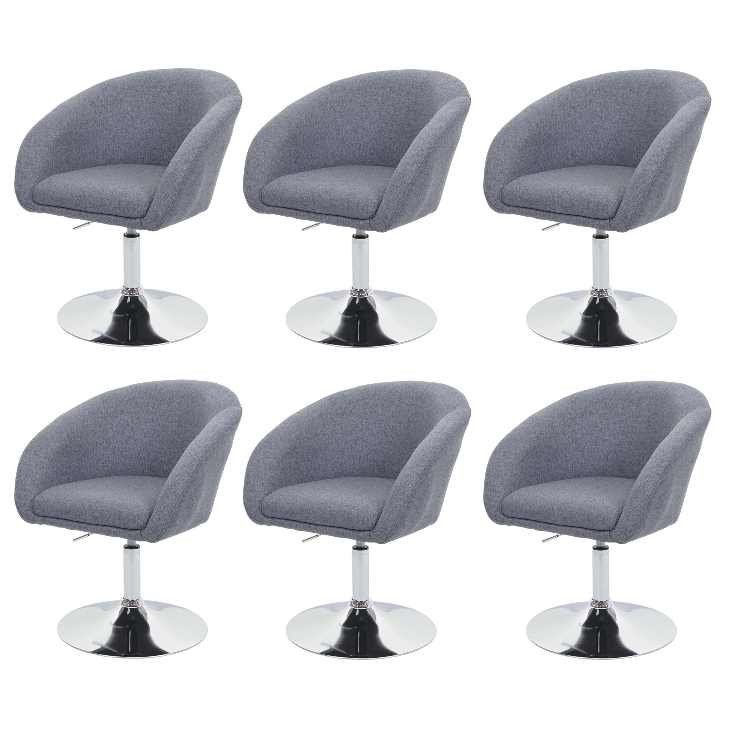 ESSZIMMERSTUHL Grau 6er-Set - Grau, Textil (59/90/60cm) - MCW