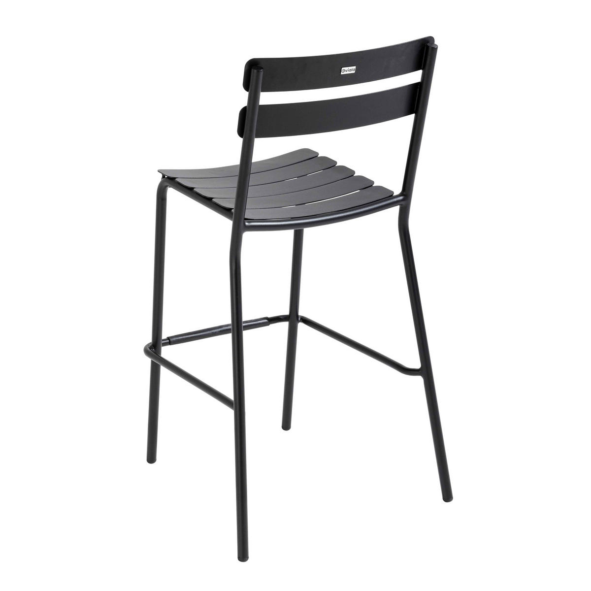 OUTDOOR-BARSET 3-tlg., Schwarz - Schwarz, Metall - Oviala