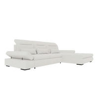 ECKSOFA Toscana Plus Strukturstoff inkl. Schlaffunktion - Creme, Textil (300/179cm) - 99rooms