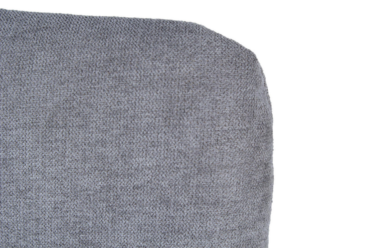 ESSZIMMERSTUHL Sara Stoff - Sitzfläche und Rükenlehne gepolstert - 2er Set - Hellgrau, Metall (44.5/87/55.5cm) - TPFLiving