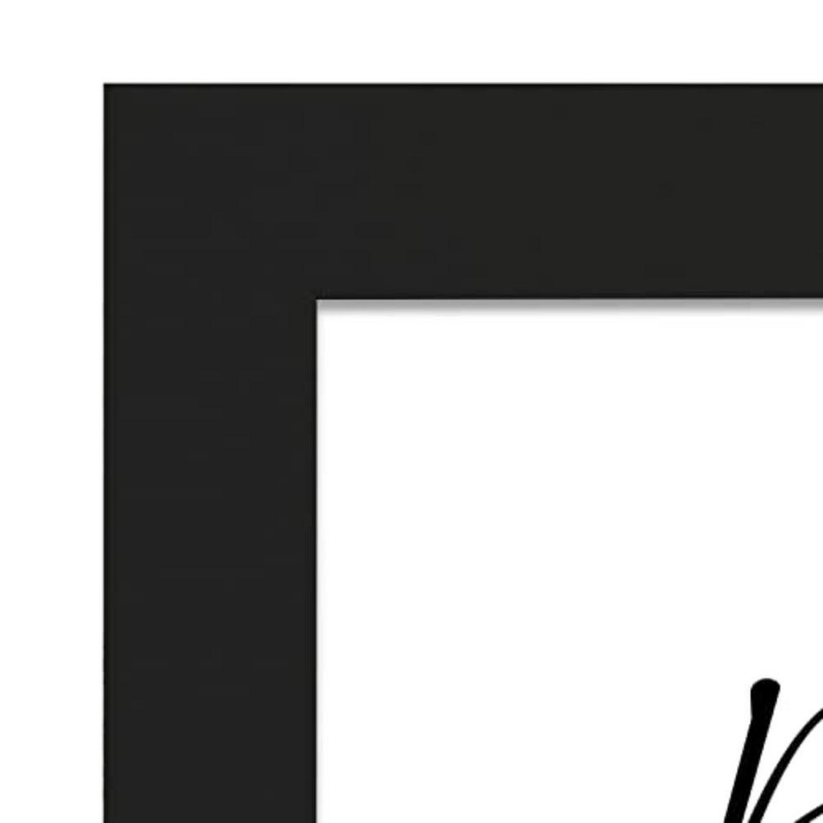 POSTER Set mit 4 Küche TypografieStil A4 Schwarzer Rahmen - Schwarz, Papier (29.7/3cm) - Nacnic