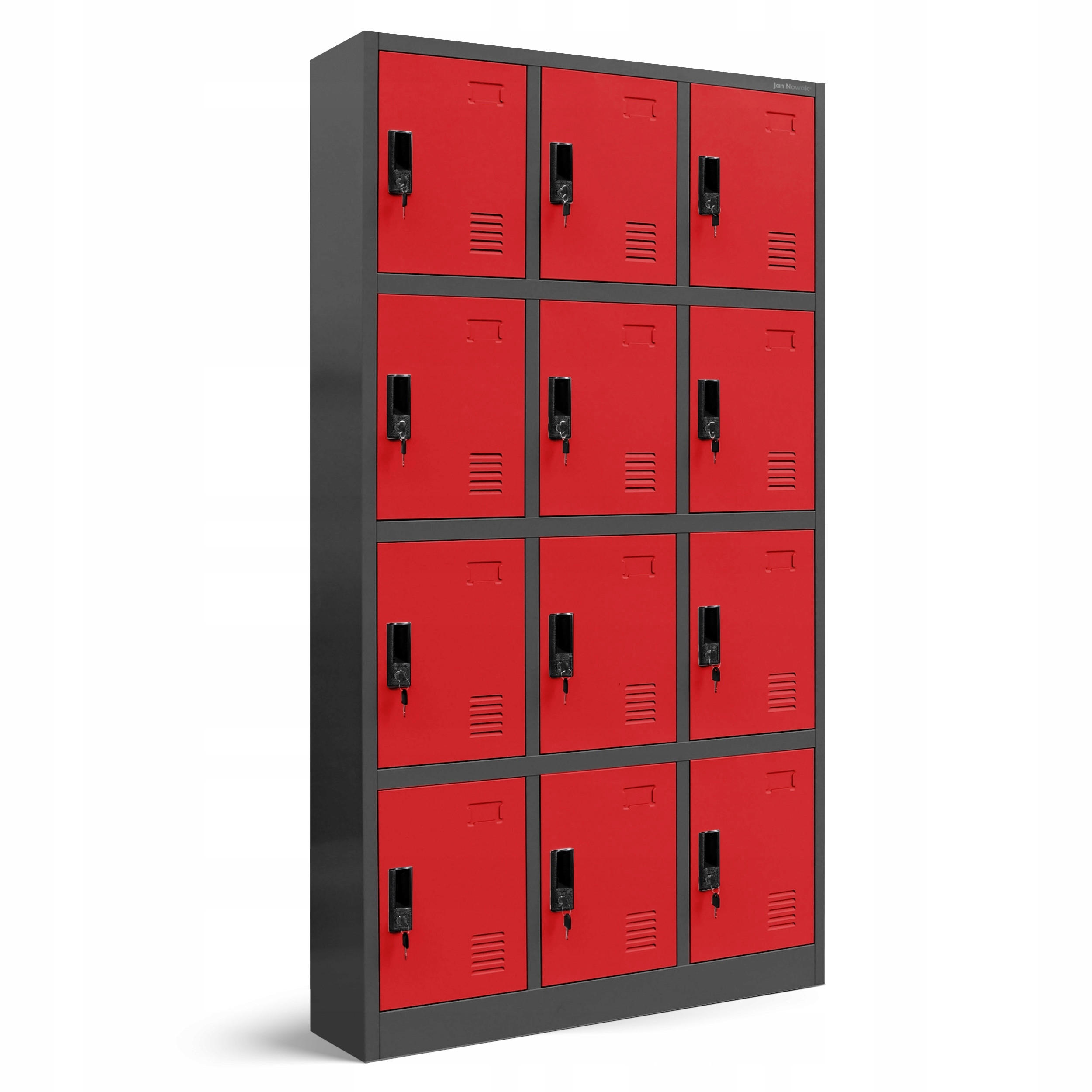 Jan Nowak Schliessfachschrank Rot, Anthrazit 90x185x40 cm